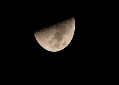 A Close Up View of Moon in Night Sky