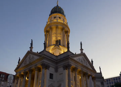 A Night shot of Cathedral Dome at Gendarmenmarkt at Berlin