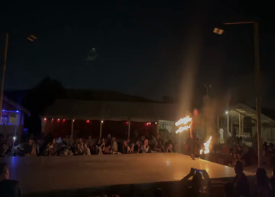 30 March 2023 : A Shot of Fire Show at Dubai Desert Safari at Abu Dhabi,UAE 