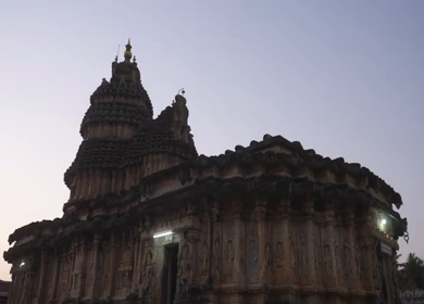 A Shot of Historic Stone Hindu Temple with Intricate Carvings Sri Lanka