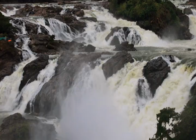 A Shot of Kaveri River Waterfalls at Mandya Karnataka India