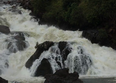 A Shot of Kaveri River Waterfalls at Mandya Karnataka India