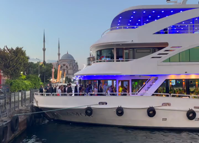 4th June 2026 : A Shot of Luxury Cruise Ship Sailing on the Bosphorus in Istanbul Turkey