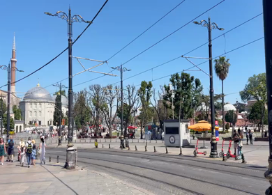 4th June 2026 : A Shot of Modern Tram and Street Life in Istanbul Turkey