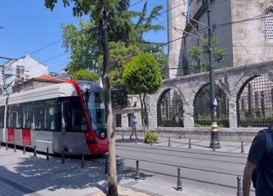 4th June 2026 : A Shot of Modern Tram and Street Life in Istanbul Turkey