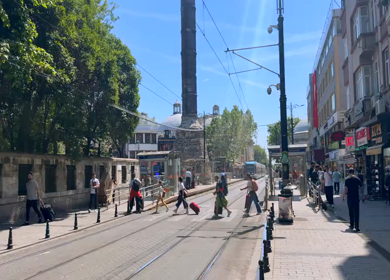 4th June 2026 : A Shot of Modern Tram and Street Life in Istanbul Turkey