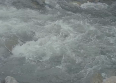 A Shot of Pahalgam Lidder River and Misty Himalayan Mountains Jammu and Kashmir India
