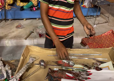 28th September 2025 : A Shot of Workers Decorating Durga Puja Pandal with Idols in India