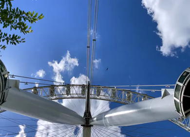 A Shot of the London Eye Ferris wheel in London England