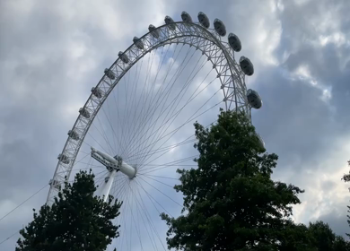 A Shot of the London Eye Ferris wheel in London England