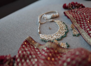 A Slow Motion Shot of Indian Wedding Jewellery in India