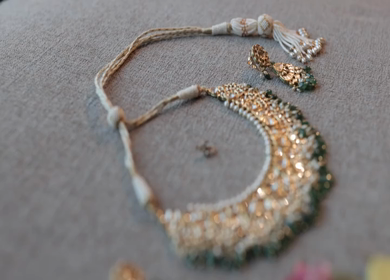 A Slow Motion Shot of Indian Wedding Jewellery in India