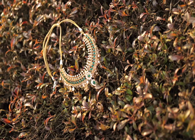 A Slow Motion Shot of Indian Wedding Jewellery in India