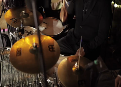 5th January 2025 : A shot of a musician playing drums instrument at an Indian Wedding function in India