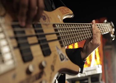 5th January 2025 : A shot of a musician playing Guitar at an Indian Wedding function in India
