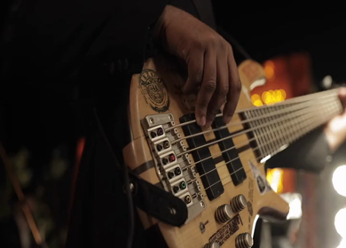 5th January 2025 : A shot of a musician playing Guitar at an Indian Wedding function in India