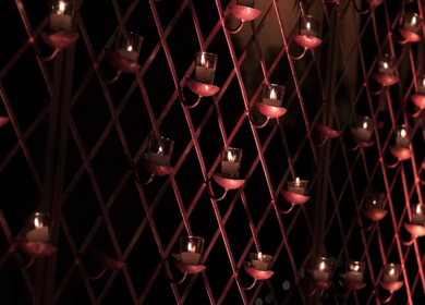 A Slow Motion Shot of an Indian Wedding Venue Decoration in India
