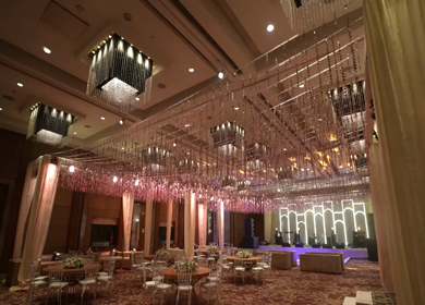 9th February, 2024 : A Slow Motion Shot of an Indian Wedding Venue Decoration in India