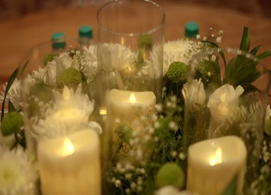 A Slow Motion Shot of an Indian Wedding Venue Decoration in India