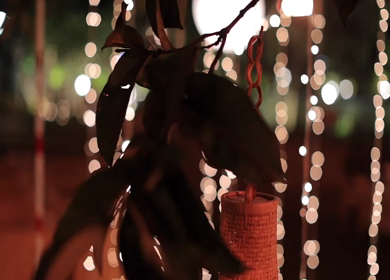 A Slow Motion Shot of an Indian Wedding Venue Decoration in India
