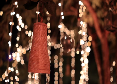 A Slow Motion Shot of an Indian Wedding Venue Decoration in India