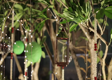 A Slow Motion Shot of an Indian Wedding Venue Decoration in India
