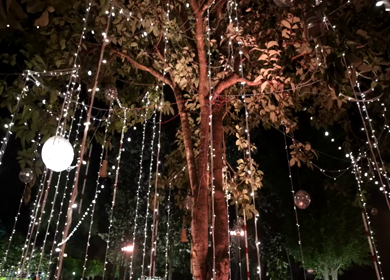 A Slow Motion Shot of an Indian Wedding Venue Decoration in India