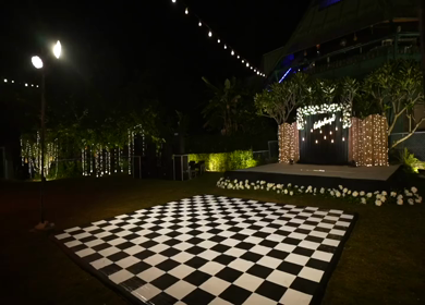 A Slow Motion Shot of an Indian Wedding Venue Decoration in India