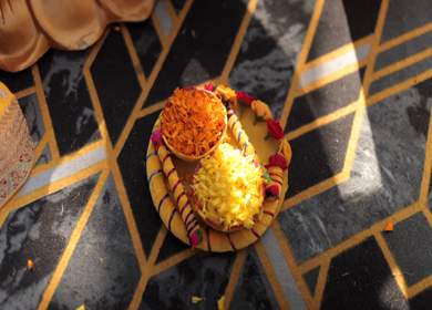 A Slow Motion Shot of an Indian Wedding Venue Decoration in India