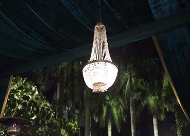 A Slow Motion Shot of an Indian Wedding Decoration