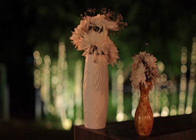 A Slow Motion Shot of an Indian Wedding Venue Decoration in India