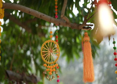 A Slow Motion Shot of an Indian Wedding Venue Decoration in India