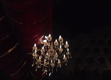 A Slow Motion Shot of an Indian Wedding Venue Decoration in India