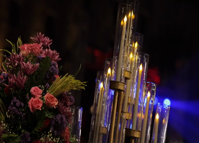 A Slow Motion Shot of an Indian Wedding Venue Decoration in India