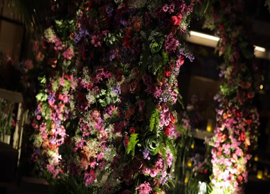 A Slow Motion Shot of an Indian Wedding Venue Decoration in India
