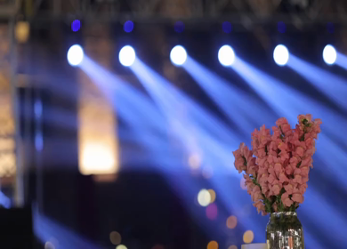 A Slow Motion Shot of an Indian Wedding Venue Decoration in India