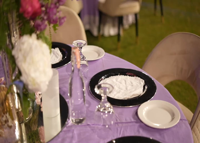 A Slow Motion Shot of an Indian Wedding Venue Decoration in India