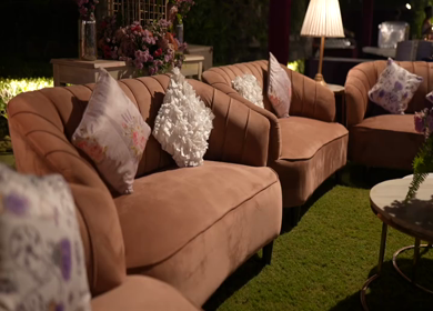 A Slow Motion Shot of an Indian Wedding Venue Decoration in India