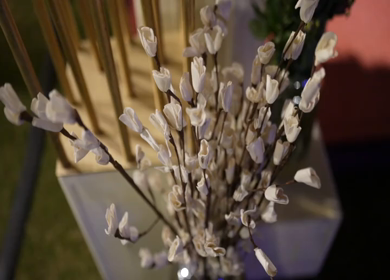 A Slow Motion Shot of an Indian Wedding Venue Decoration in India