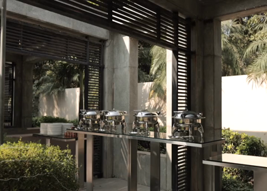 A Slow Motion Shot of an Indian Wedding Venue Decoration in India