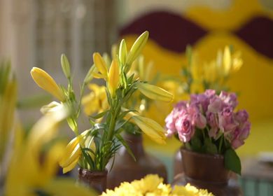 A Slow Motion Shot of an Indian Wedding Venue Decoration in India