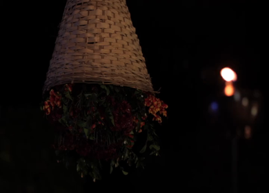A Slow Motion Shot of an Indian Wedding Venue Decoration in India