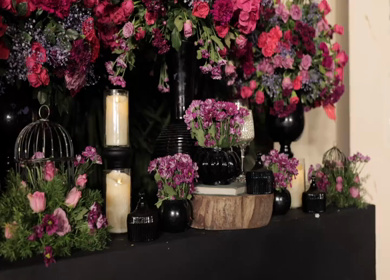 A Slow Motion Shot of an Indian Wedding Venue Decoration in India