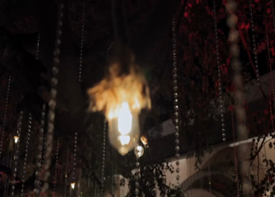 A Slow Motion Shot of an Indian Wedding Venue Decoration in India