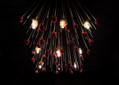 A Slow Motion Shot of an Indian Wedding Venue Decoration in India