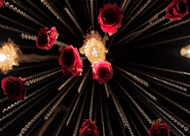 A Slow Motion Shot of an Indian Wedding Venue Decoration in India