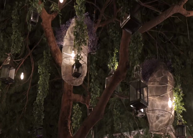 A Slow Motion Shot of an Indian Wedding Venue Decoration in India