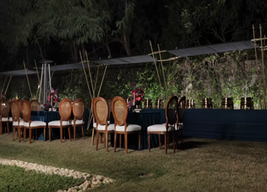 A Slow Motion Shot of an Indian Wedding Venue Decoration in India