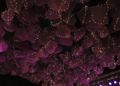 A Slow Motion Shot of an Indian Wedding Venue Decoration in India