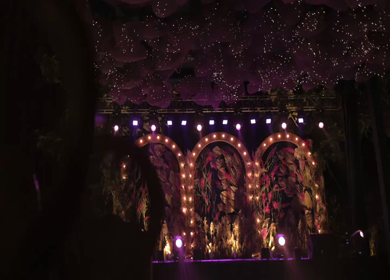 A Slow Motion Shot of an Indian Wedding Venue Decoration in India